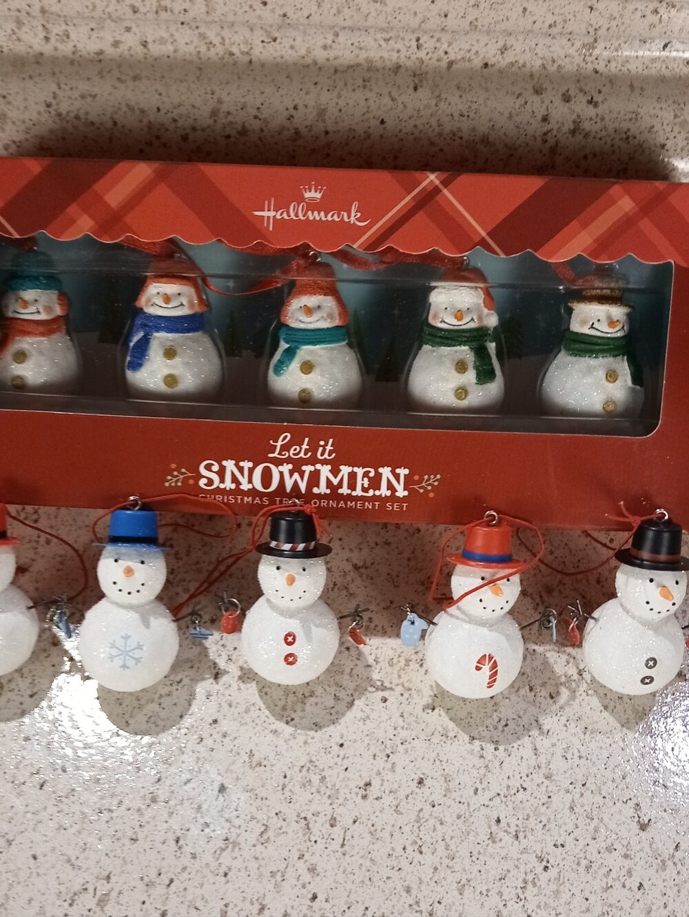 Hallmark Christmas Tree Ornaments Let It Snowmen 10 pc Snowman Winter Holiday